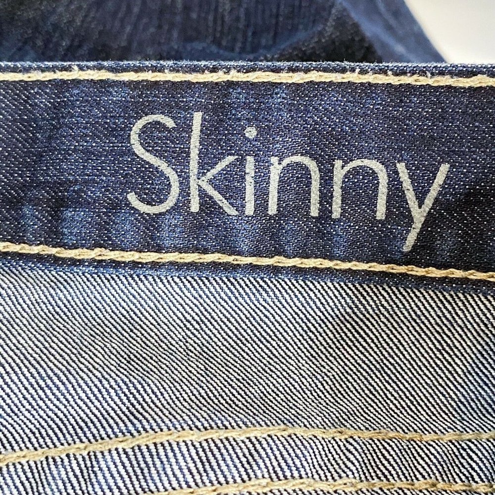 Calvin Klein Jeans Skinny Mid Rise Dark Wash Jeans - Picture 6 of 7